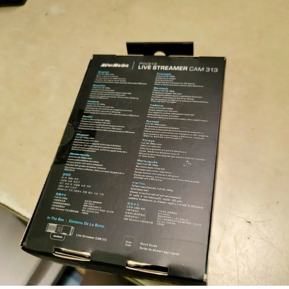 Avermedia, Live Streamer Cam 313, PW313, Full Hd 1080P30 Streaming Webcam